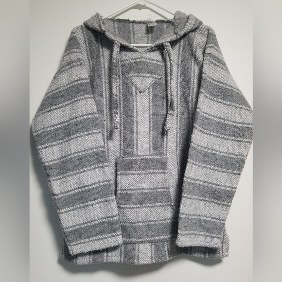 Tops - Grey and White Baja Hoodie